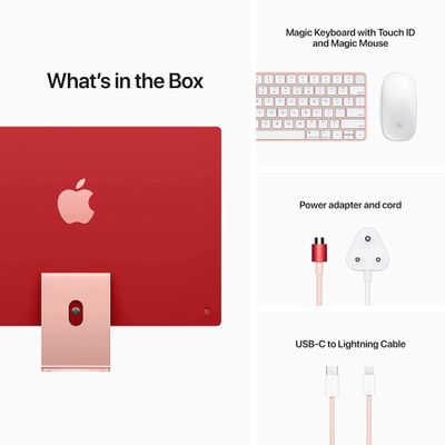 AIO računalo APPLE iMac (24" Retina 4.5K, Apple M1, 8GB RAM, 256GB SSD, 7-core GPU, macOS, roza) - MJV73CR/A-2