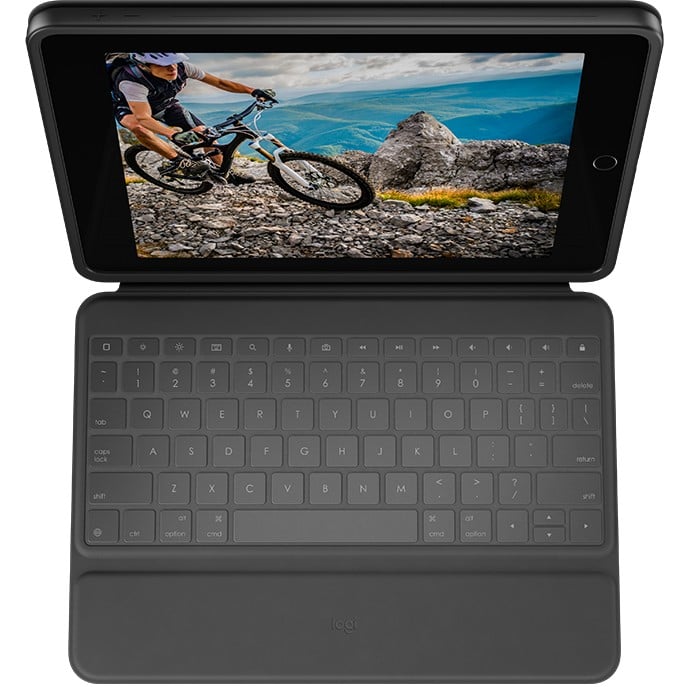 Tipkovnica i futrola za Apple 10.2-inch iPad (7th generation, 8th generation) LOGITECH Rugged crna – internacionalna non HR tipkovnica-7
