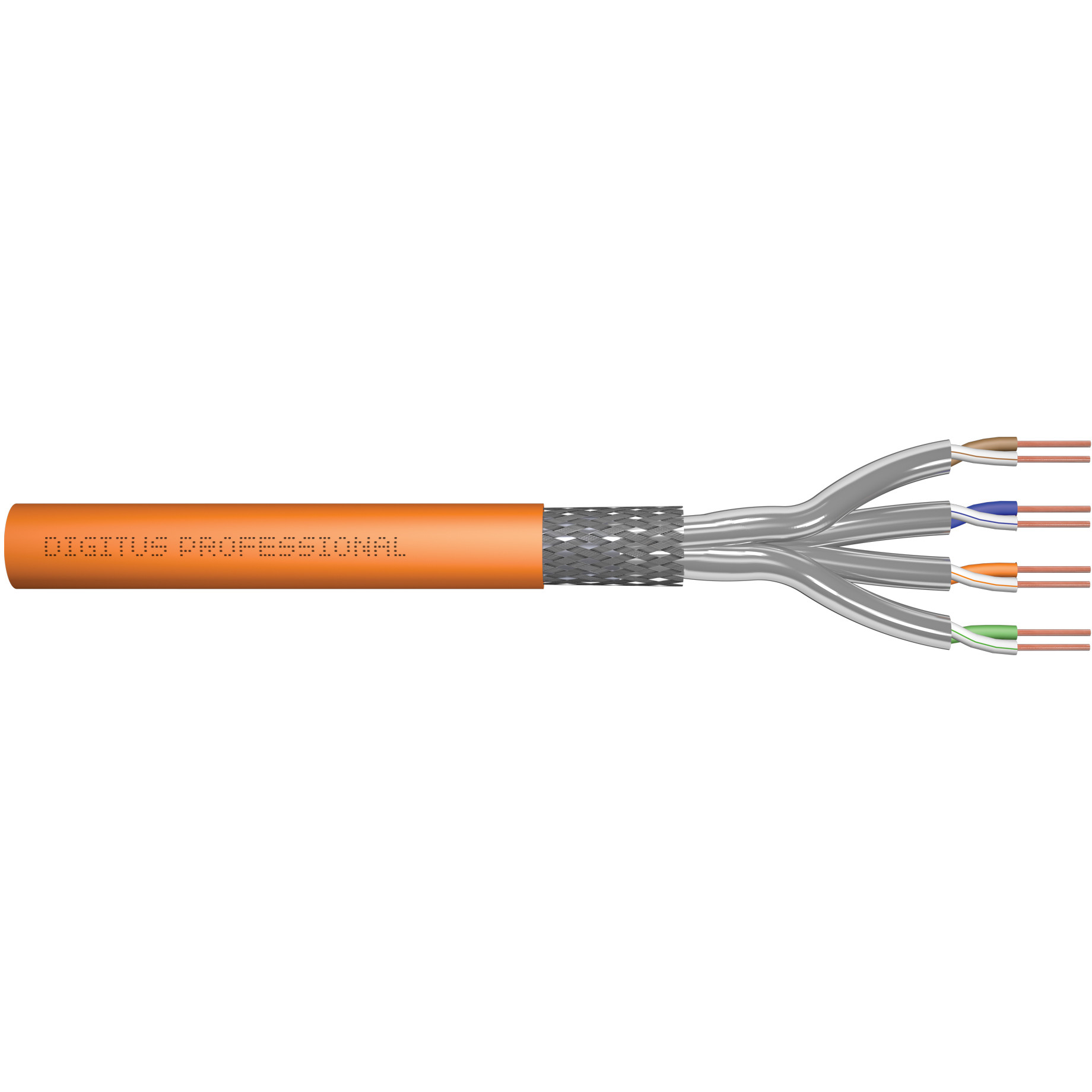 Mrežni kabel DIGITUS Instal-kab Cat7 S/FTP (1000m, narančasta, AWG23/1, LSZH)-1