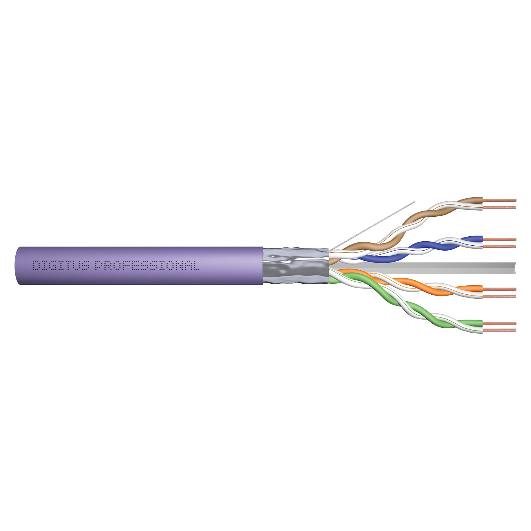 Bulk kabel DIGITUS (305 m, ljubičasta, Category 6, F-UTP, AWG 23)-1