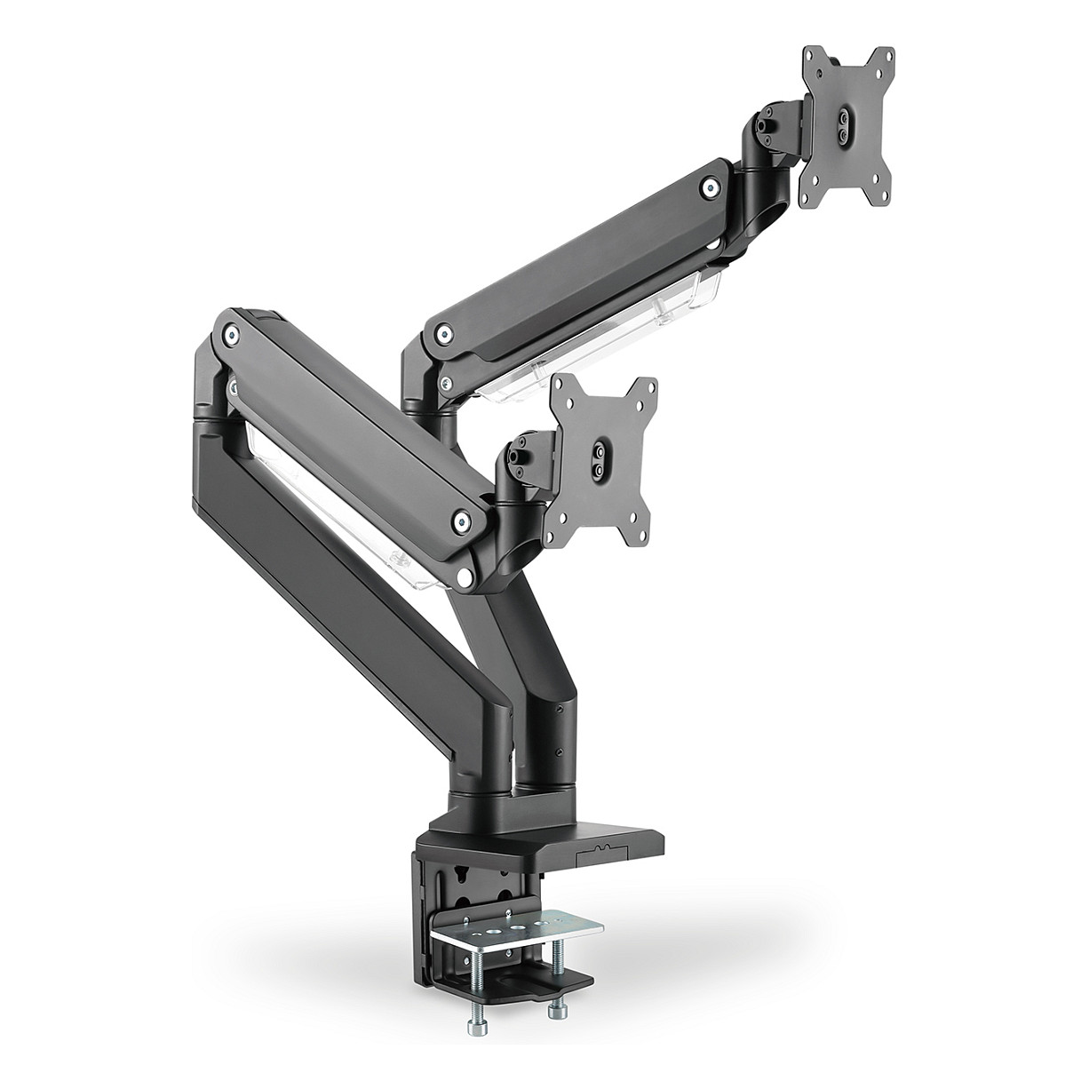 Nosač za monitor DIGITUS (za 2 LCD zaslona / zakrivljeni LCD zaslon, plinska opruga) mat crna-1