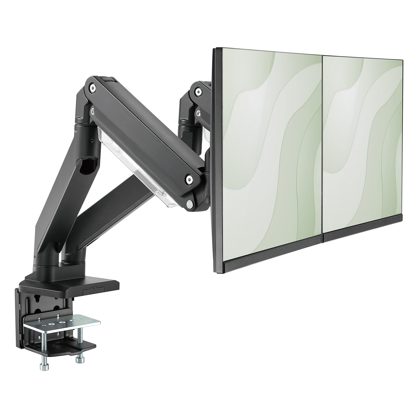 Nosač za monitor DIGITUS (za 2 LCD zaslona / zakrivljeni LCD zaslon, plinska opruga) mat crna-4
