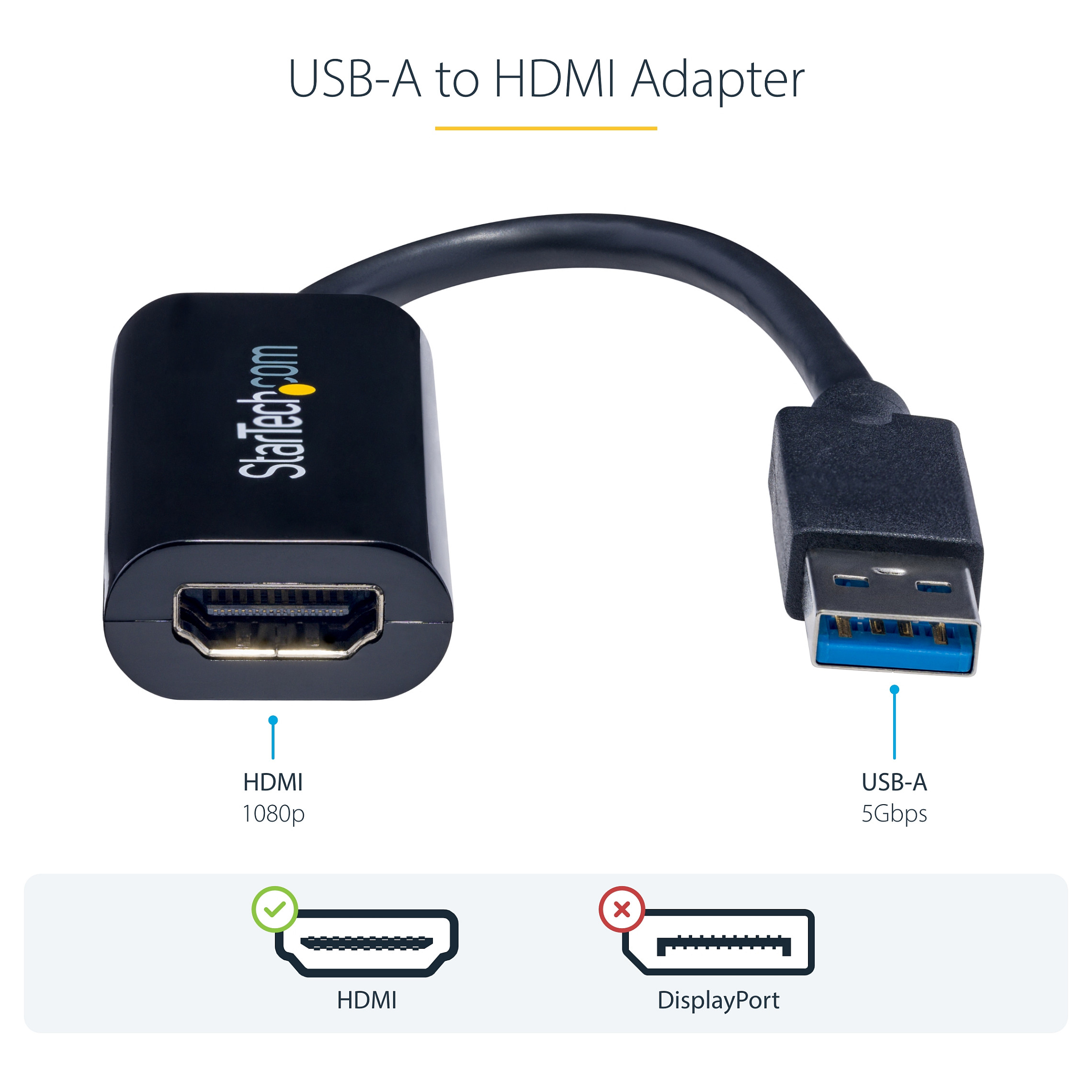 USB 3.0 na HDMI adapter STARTECH.COM (slim dizajn, 1920x1200, video/audio kabel, TAA kompatibilan, 19 cm)-15