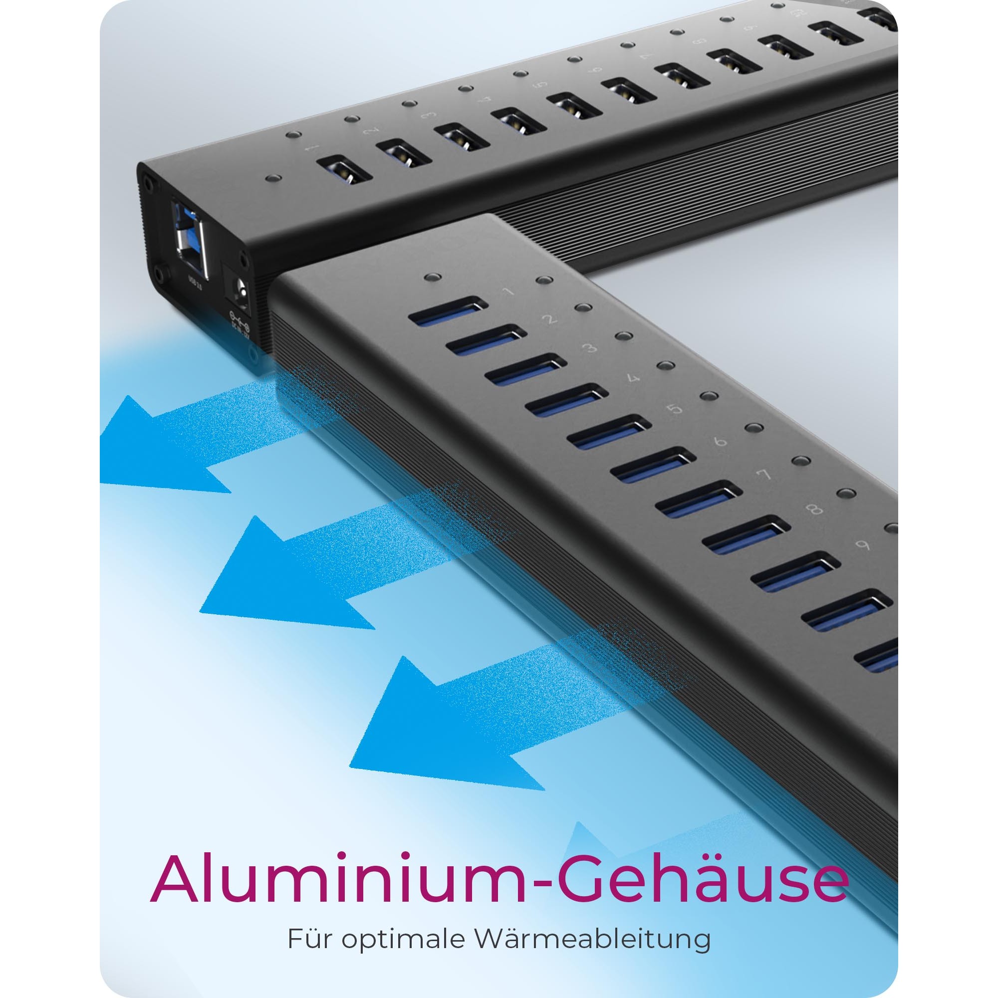 Hub RAIDSONIC ICY BOX IB-AC6113 (13 portova, USB 3.0, 5 GBit/s, USB 2.0, USB BC 1.2)-11