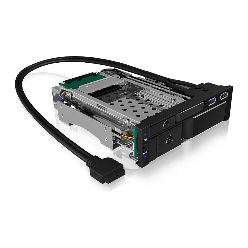 Ladica za diskove ICY BOX IB-174SSK-U za 5.25" utor (1x 2.5" + 1x 3.5" SATA)-15