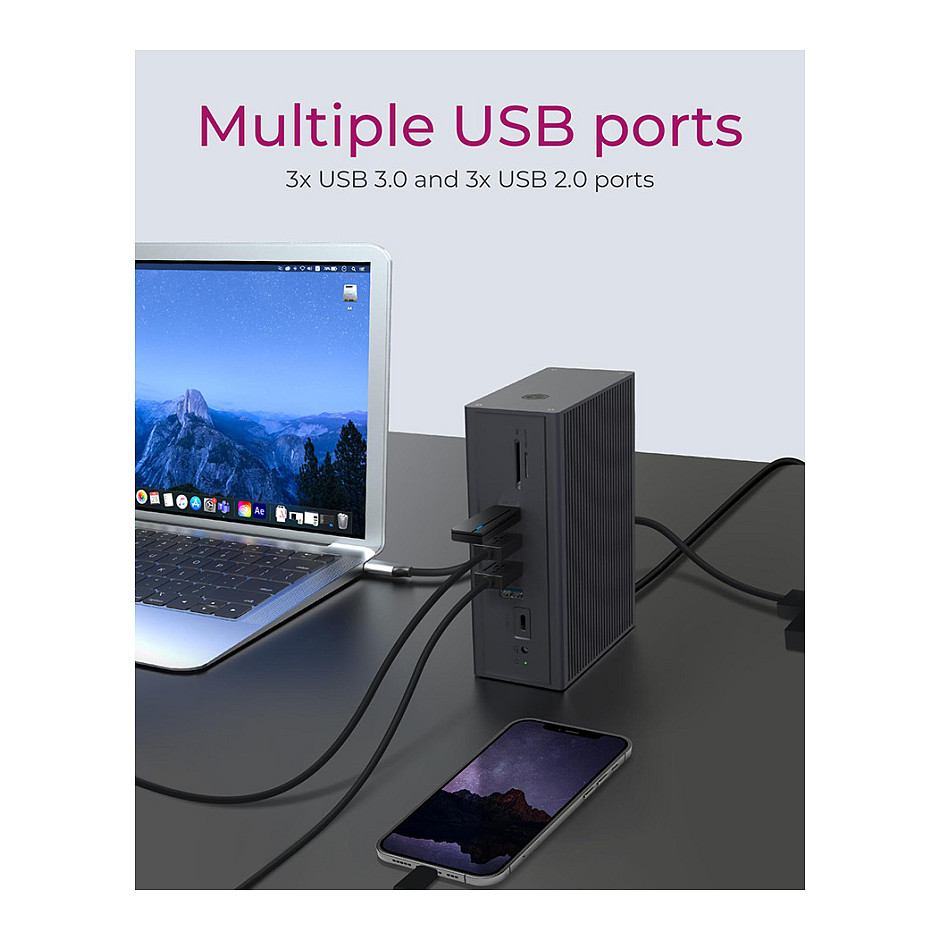 Docking stanica ICY BOX IB-DK2262AC, USB-C, 100W PD-22