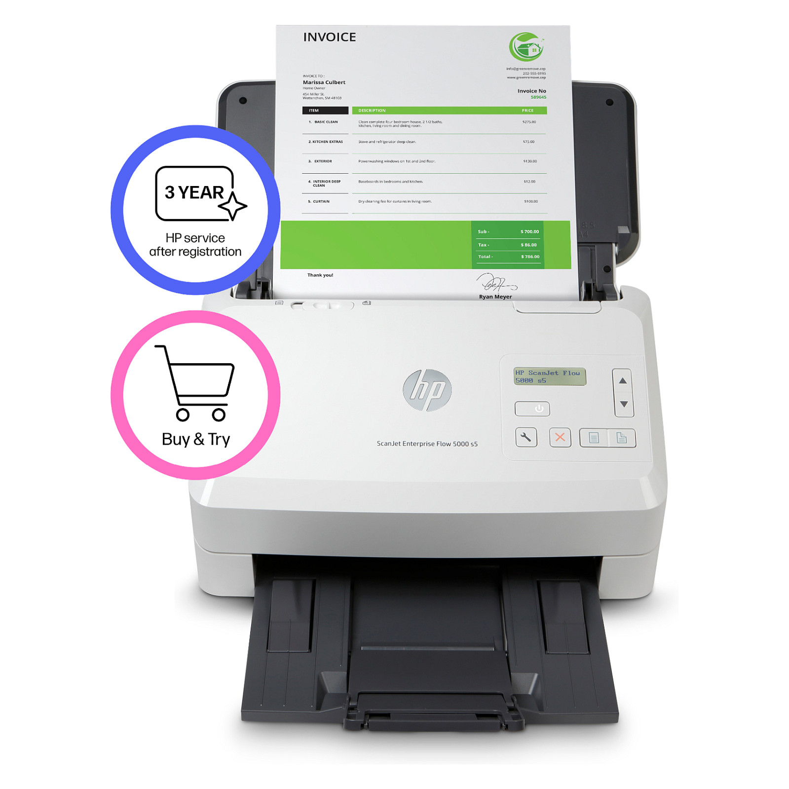 Skener za dokumente HP ScanJet Enterprise Flow 5000 s5 (stolni, USB 3.0)-26