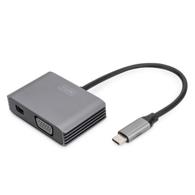 Grafički adapter DIGITUS DA-70825 (USB-C na VGA / Mini DisplayPort, 20 cm)-1