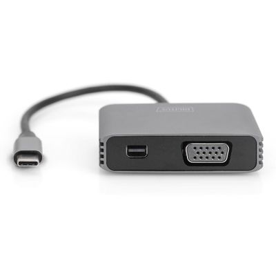 Grafički adapter DIGITUS DA-70825 (USB-C na VGA / Mini DisplayPort, 20 cm)-0