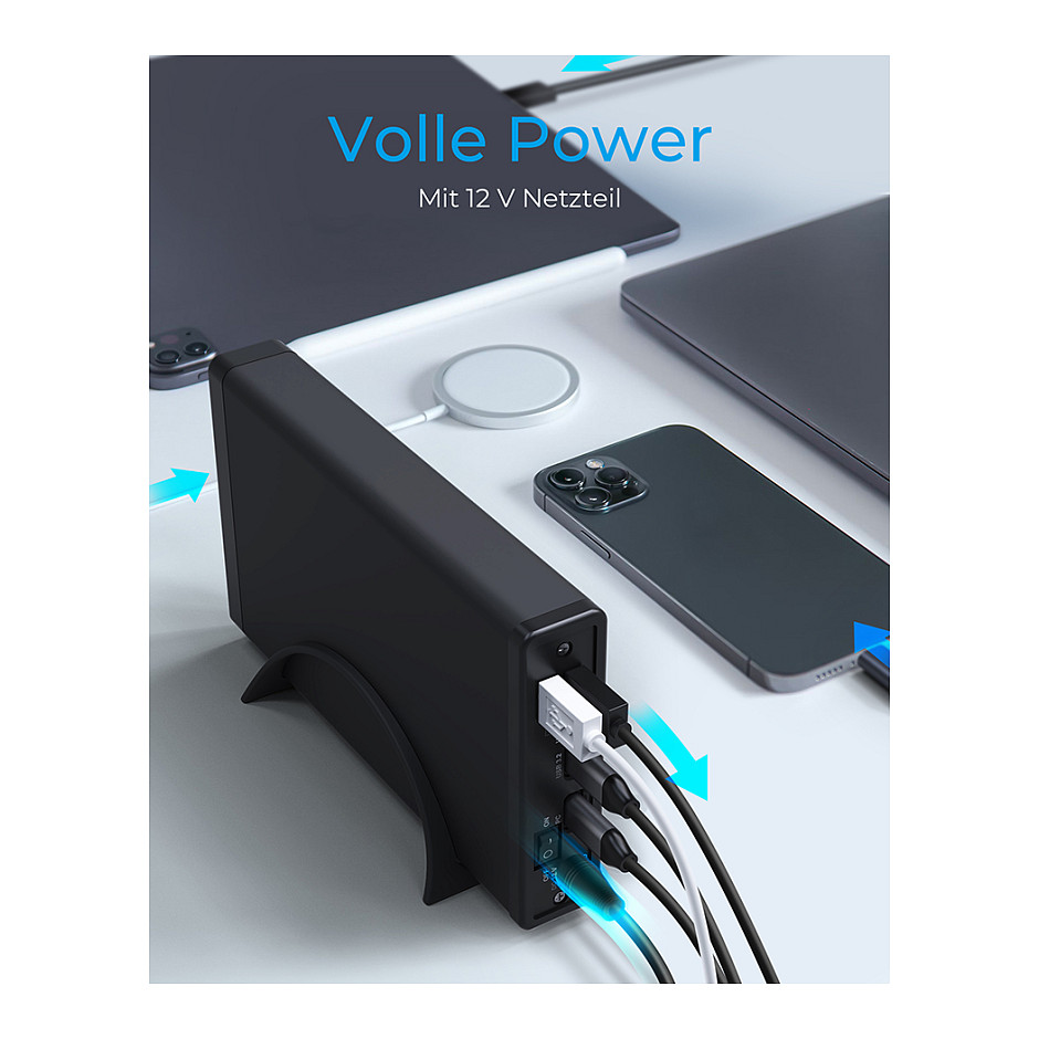 Vanjsko kućište za disk ICY BOX IB-382H-C31 (2.5"/3.5" SATA, USB-C 3.2 Gen 2, USB Hub)-12