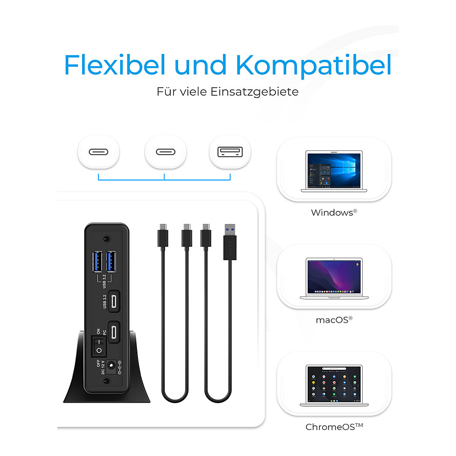 Vanjsko kućište za disk ICY BOX IB-382H-C31 (2.5"/3.5" SATA, USB-C 3.2 Gen 2, USB Hub)-13