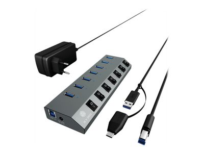 USB Hub ICY BOX IB-HUB1701-C3 (7x USB 3.0, USB-C, individualni prekidači)-3