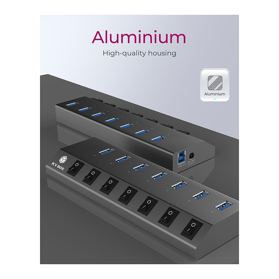 USB Hub ICY BOX IB-HUB1701-C3 (7x USB 3.0, USB-C, individualni prekidači)-12