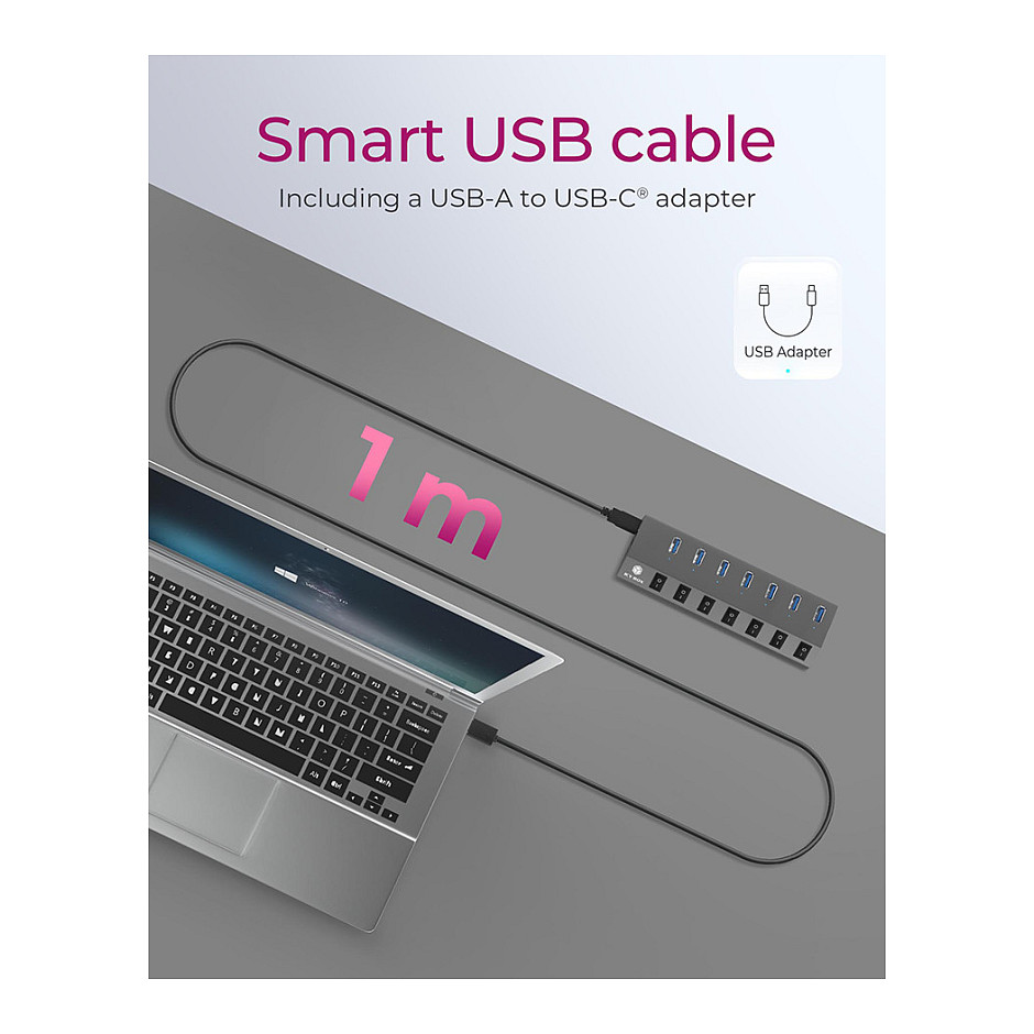 USB Hub ICY BOX IB-HUB1701-C3 (7x USB 3.0, USB-C, individualni prekidači)-15