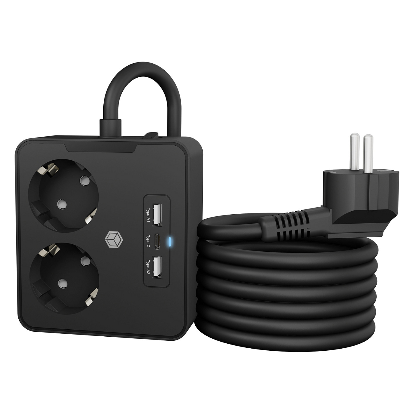 Utičnica za stol ili zidnu montažu s USB punjačem ICY BOX IB-MPS2220B-CH-10