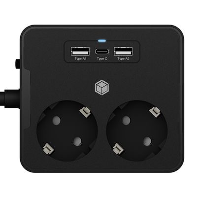 Utičnica za stol ili zidnu montažu s USB punjačem ICY BOX IB-MPS2220B-CH-3