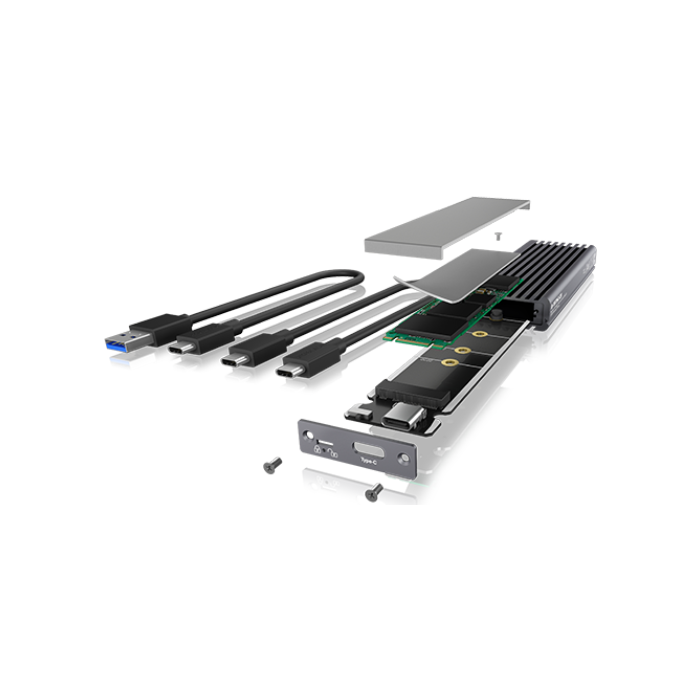 Enclosure ICY BOX IB-1817MC-C31 M.2 NVMe Card / SATA SSD - USB 3.1-8