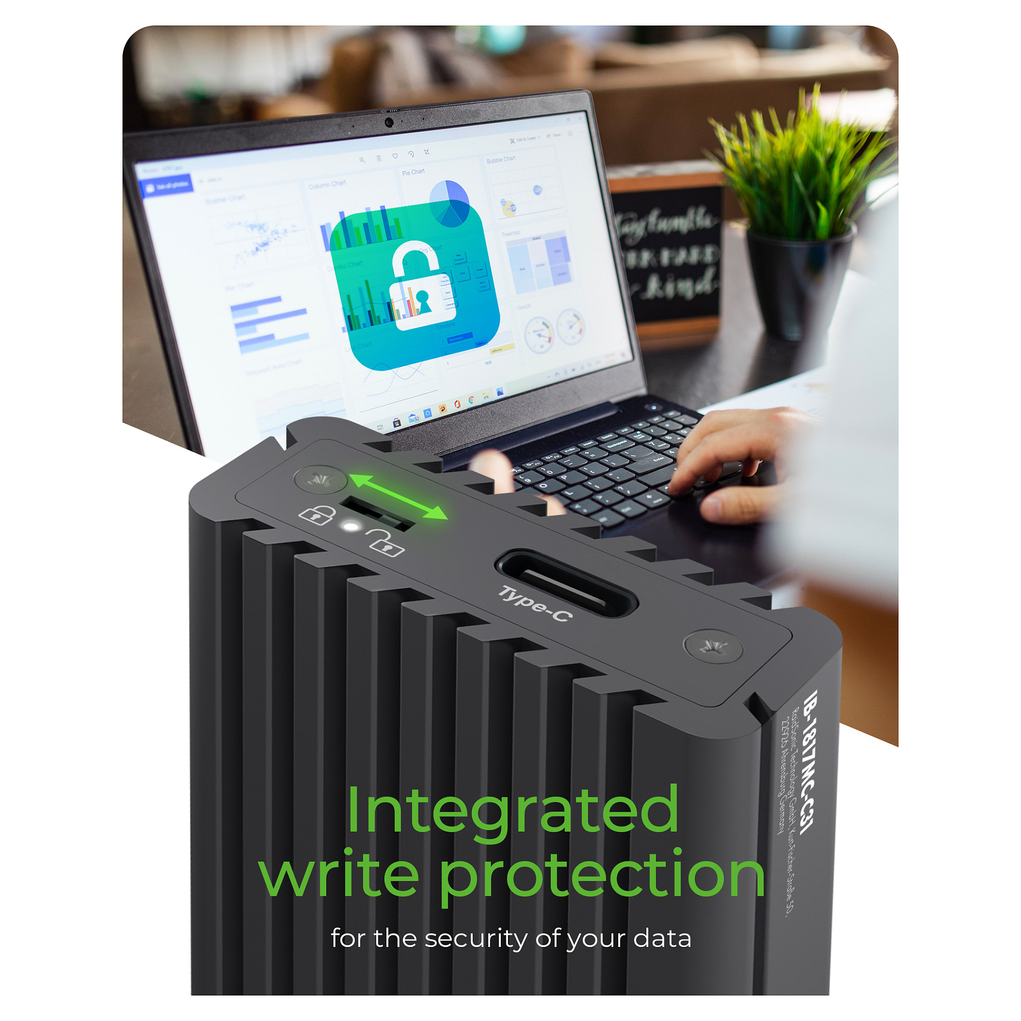 Enclosure ICY BOX IB-1817MC-C31 M.2 NVMe Card / SATA SSD - USB 3.1-23