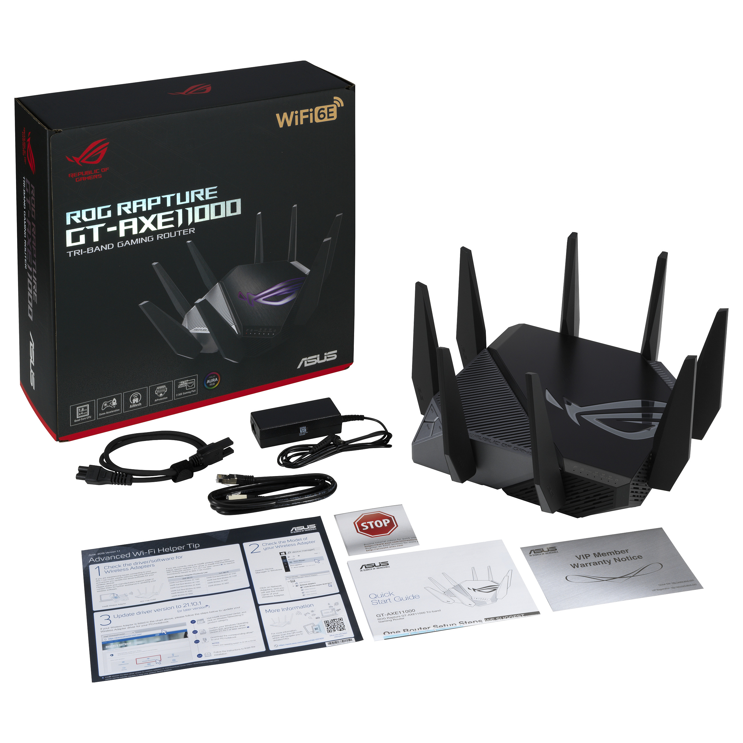 Bežični ruter ASUS ROG Rapture GT-AXE11000 (Wi-Fi 6E, Wi-Fi 6, desktop)-11