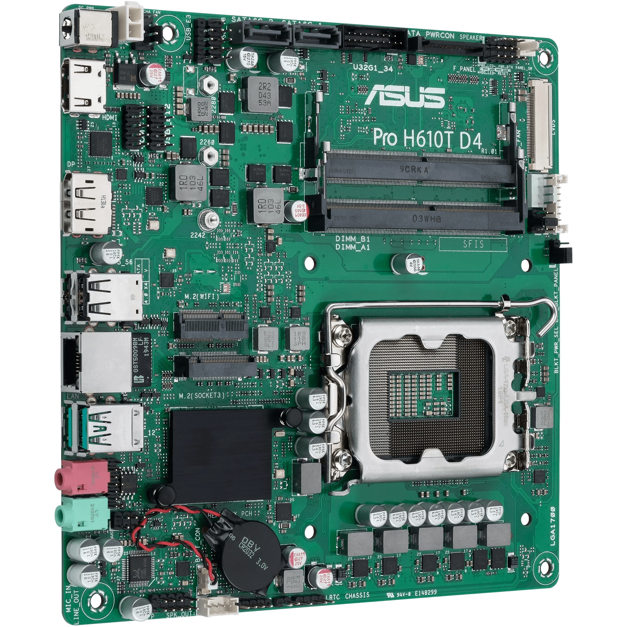 Matična ploča ASUS Pro H610T D4-CSM (Thin mini ITX, LGA1700 Socket, H610)-2