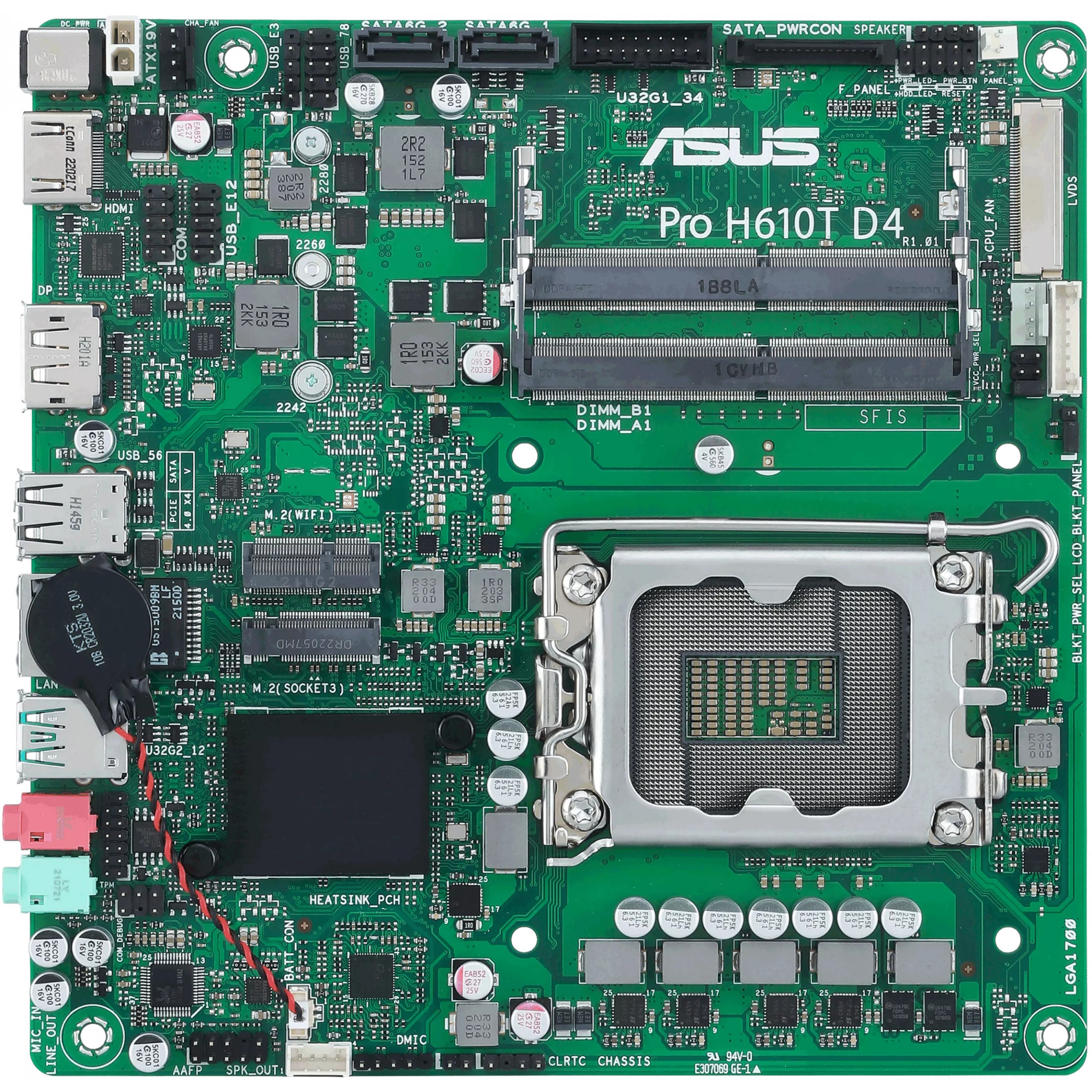 Matična ploča ASUS Pro H610T D4-CSM (Thin mini ITX, LGA1700 Socket, H610)-3