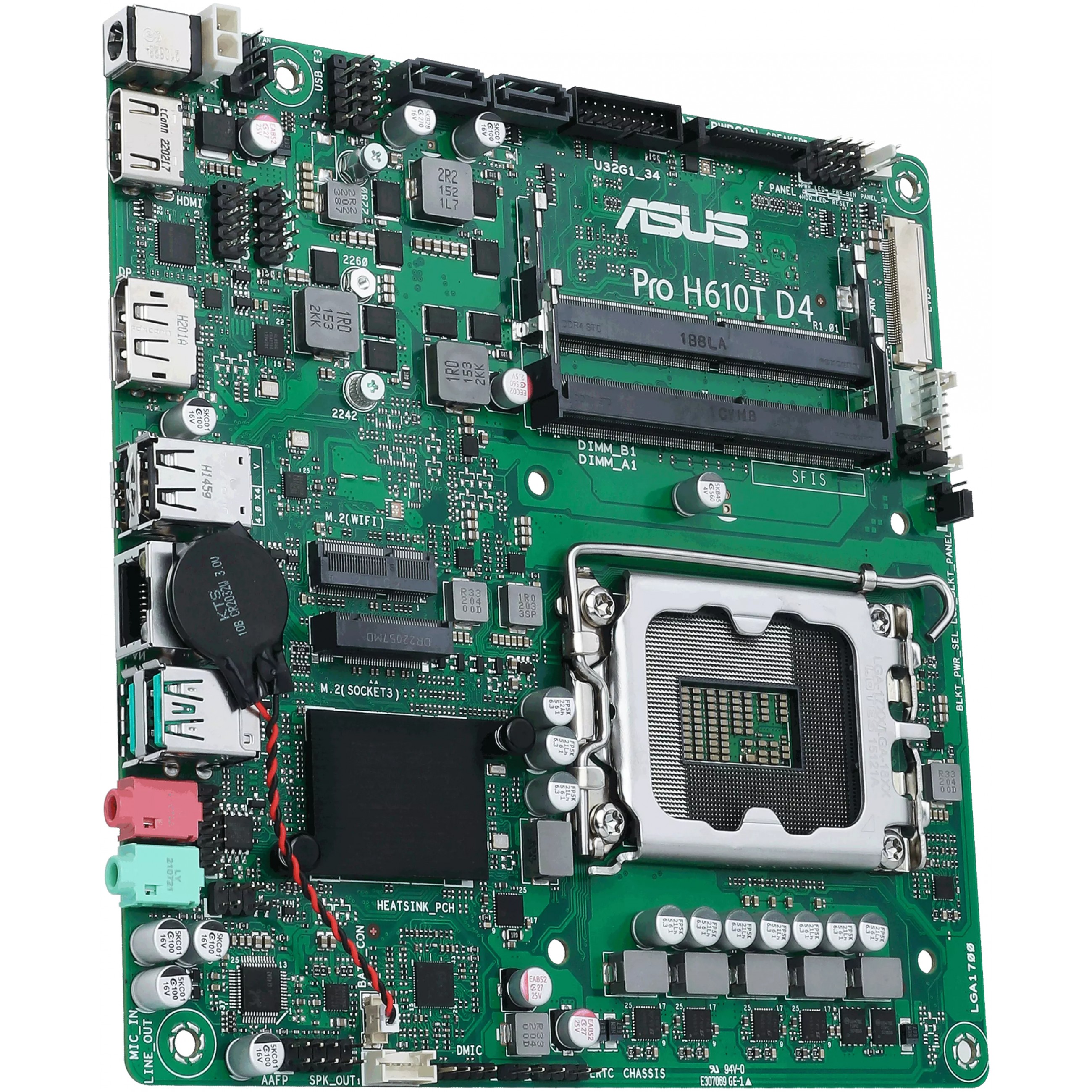 Matična ploča ASUS Pro H610T D4-CSM (Thin mini ITX, LGA1700 Socket, H610)-4