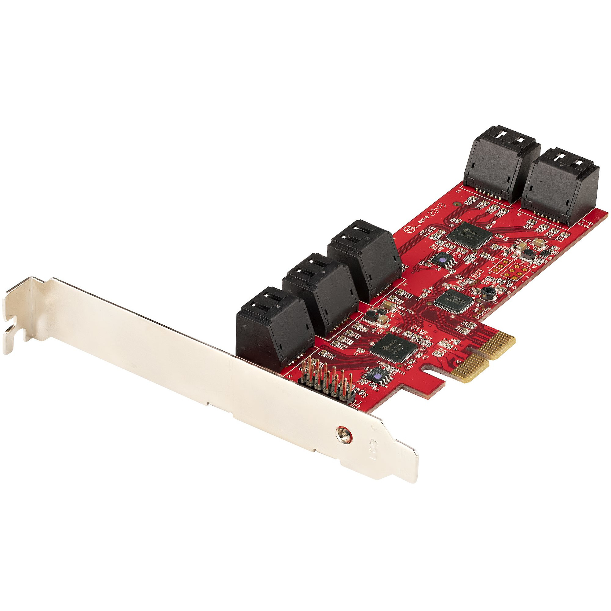 SATA PCIe kartica STARTECH.COM (10 portova PCIe SATA proširena kartica, 6Gbps SATA kartica, niski/puni profil, složeni SATA konektori, ASM1062 ne-RAID SATA-9