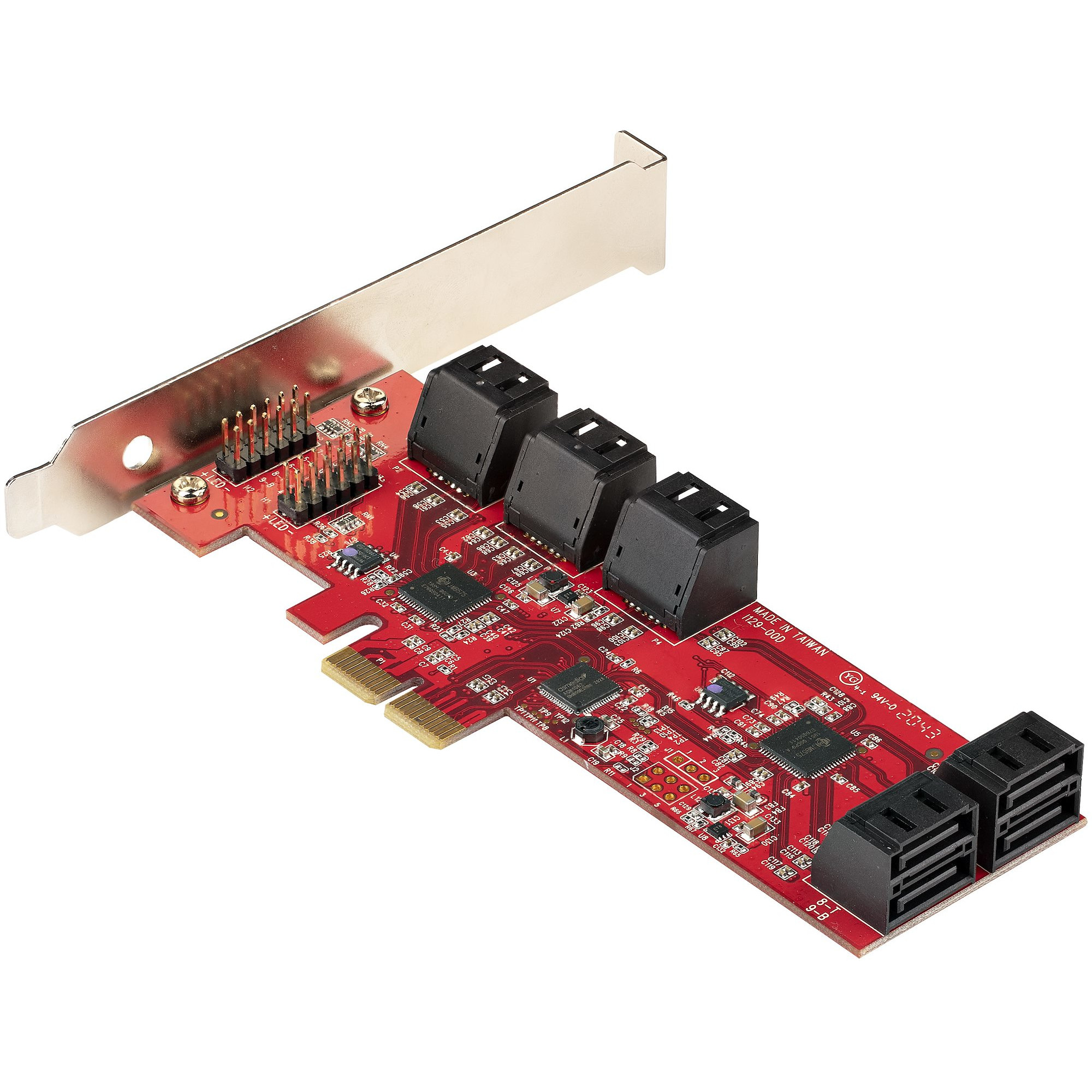 SATA PCIe kartica STARTECH.COM (10 portova PCIe SATA proširena kartica, 6Gbps SATA kartica, niski/puni profil, složeni SATA konektori, ASM1062 ne-RAID SATA-10