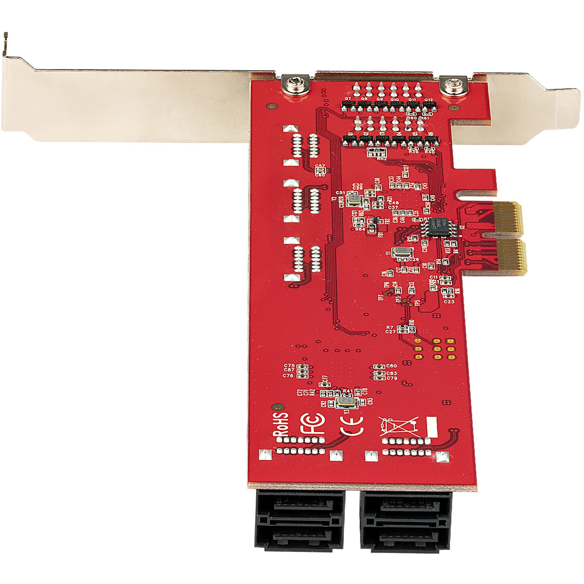 SATA PCIe kartica STARTECH.COM (10 portova PCIe SATA proširena kartica, 6Gbps SATA kartica, niski/puni profil, složeni SATA konektori, ASM1062 ne-RAID SATA-13