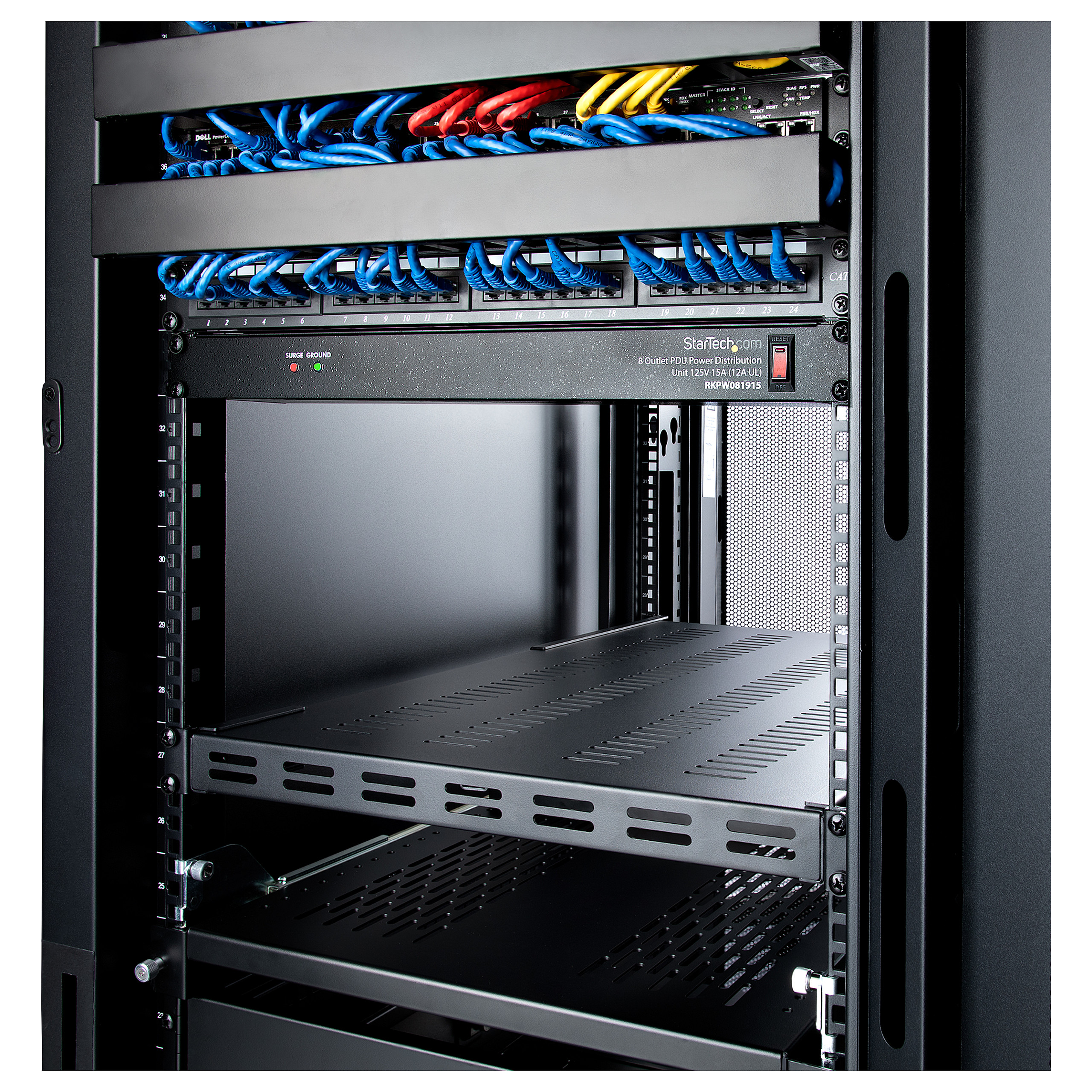 Polica za serverski ormar STARTECH.COM ADJSHELFHDV (1U, podesiva, do 150 kg)-18