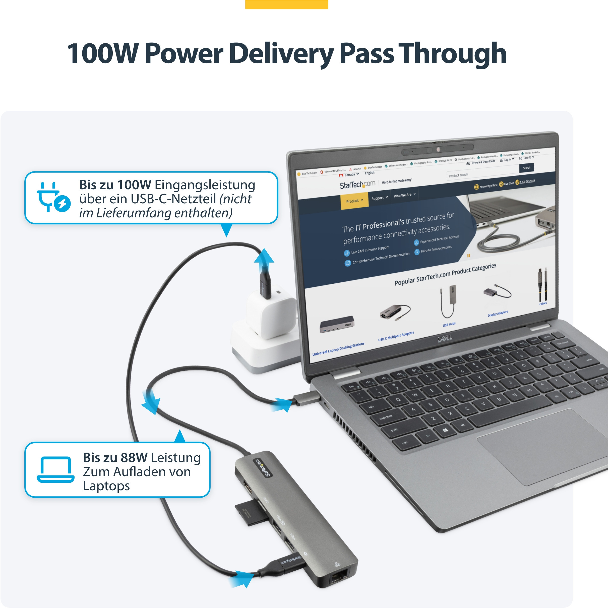 Adapter STARTECH.COM Višenamjenski (USB-C, 4K HDMI, USB 3.2 Gen 1, Gigabit Ethernet, USB Power Delivery 3.0)-20