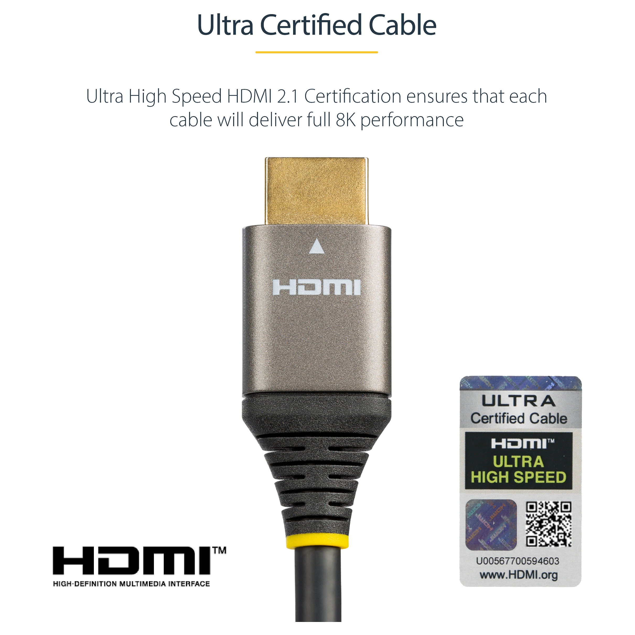 Kabel HDMI 2.1 STARTECH.COM od 16ft (5m) (certificirani ultra brzi HDMI kabel 48Gbps, 8K 60Hz/4K 120Hz HDR10+ eARC, ultra HD 8K HDMI kabel/spona s TPE jaknom, za UHD monitor/TV/zaslon, Dolby Vision/A)-17