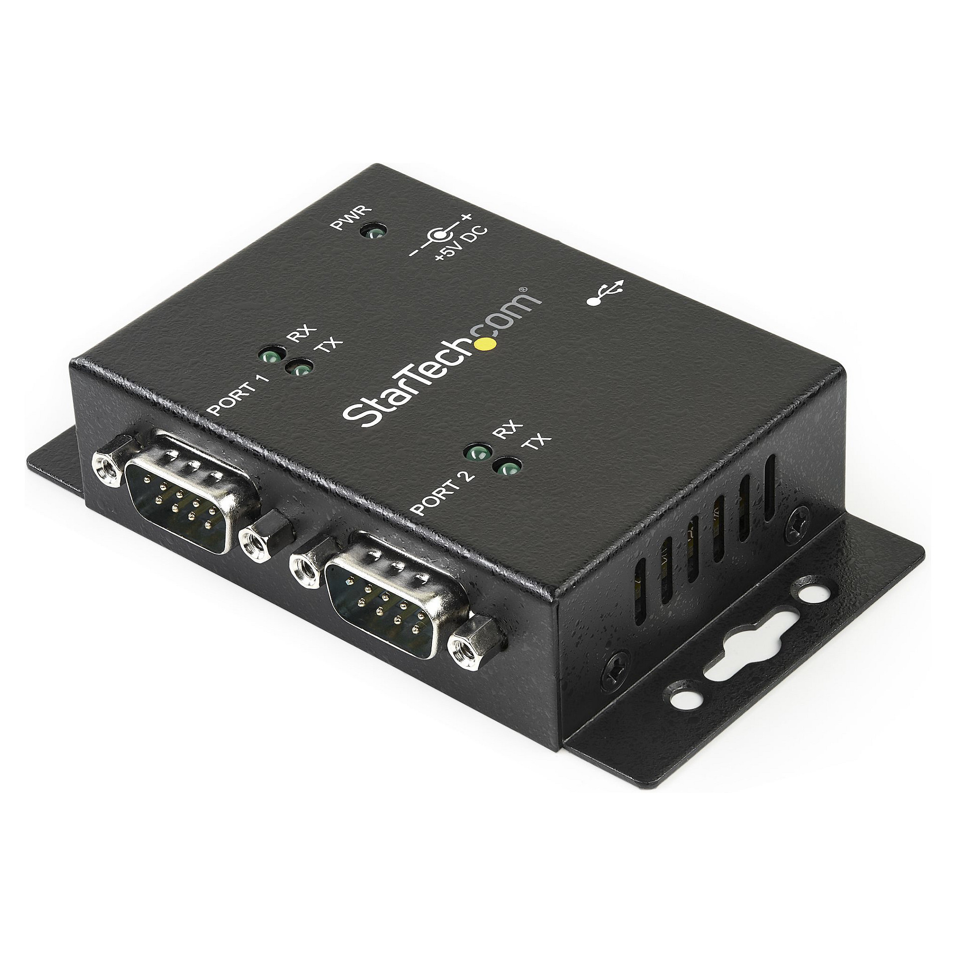 StarTech.com USB to Serial Adapter - 2 Port - Wall Mount - Din Rail Clips - Industrial - COM Port Retention - FTDI - DB9 (ICUSB2322I) - serial adapter - USB 2.0 - RS-232 x 2-6