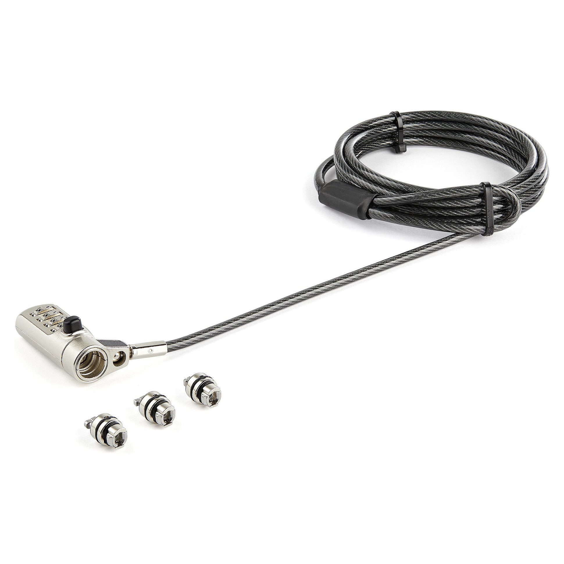 Sigurnosna brava za laptop STARTECH.COM LTLOCK4D (3-u-1 univerzalna, 2m kabel, 4-znamenkasta šifra)-3