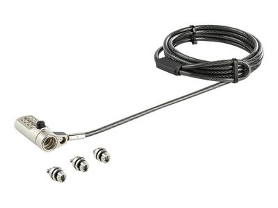 Sigurnosna brava za laptop STARTECH.COM LTLOCK4D (3-u-1 univerzalna, 2m kabel, 4-znamenkasta šifra)-0