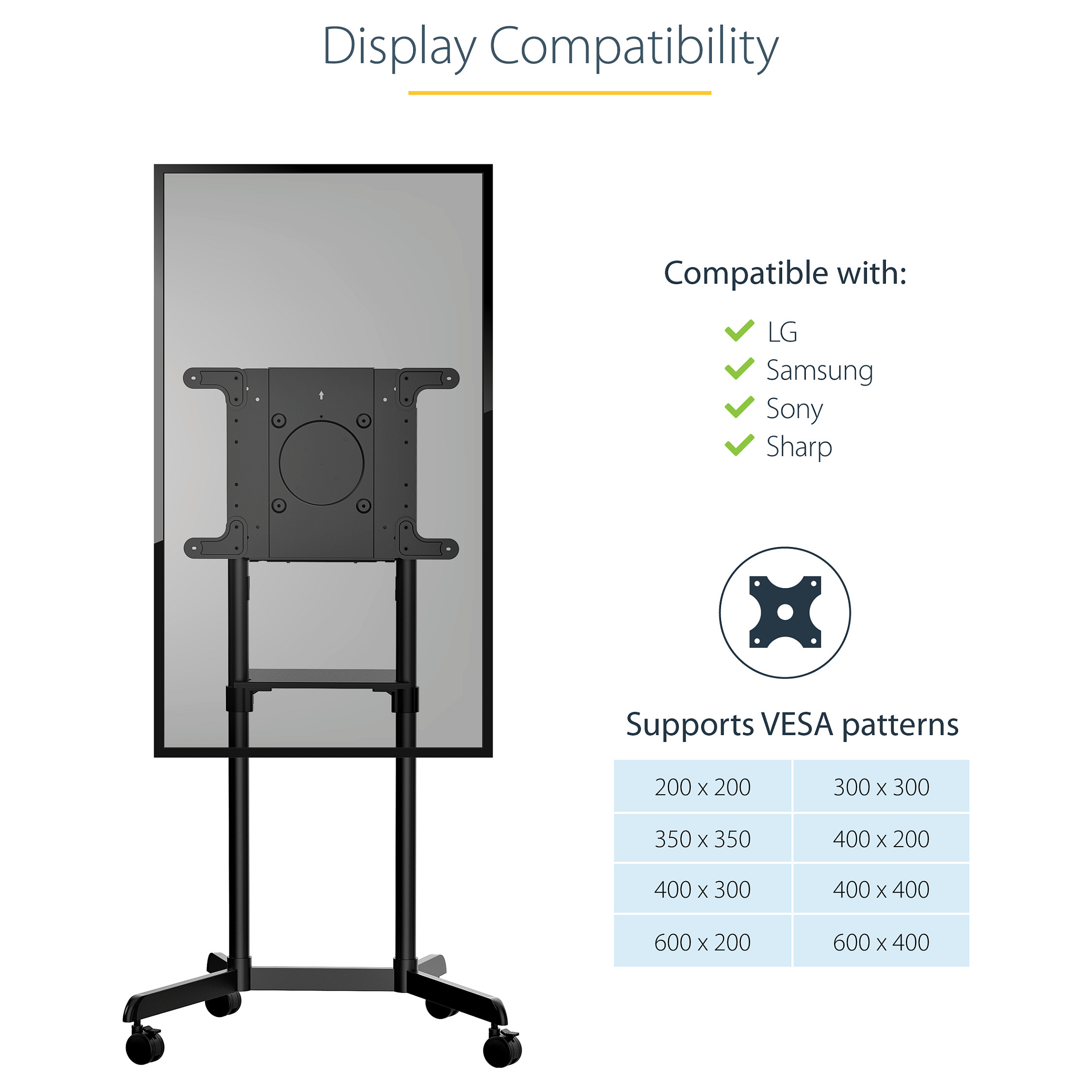 Mobilni TV stalak STARTECH.COM Mobile TV Cart 37-70" (do 70kg)-12