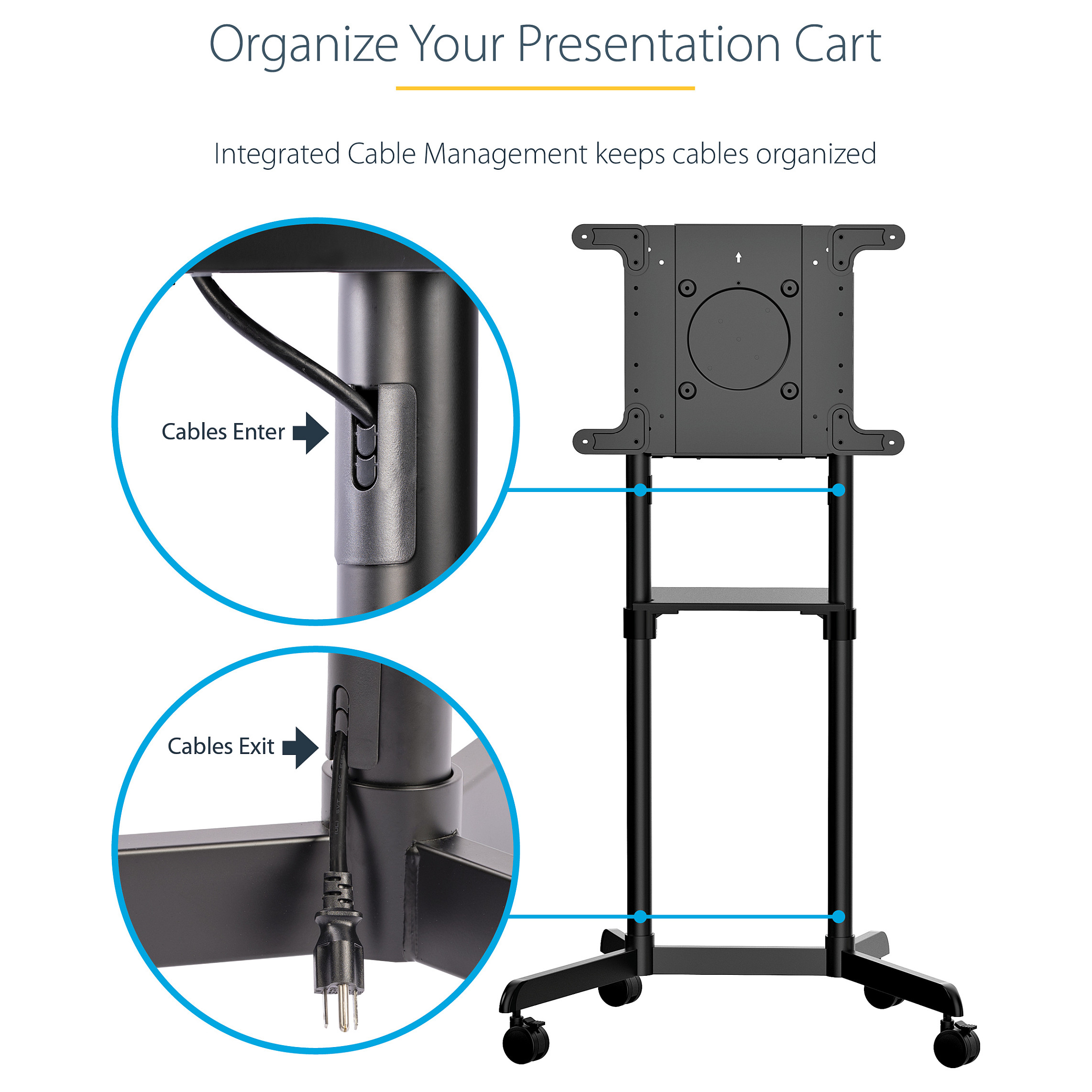 Mobilni TV stalak STARTECH.COM Mobile TV Cart 37-70" (do 70kg)-13