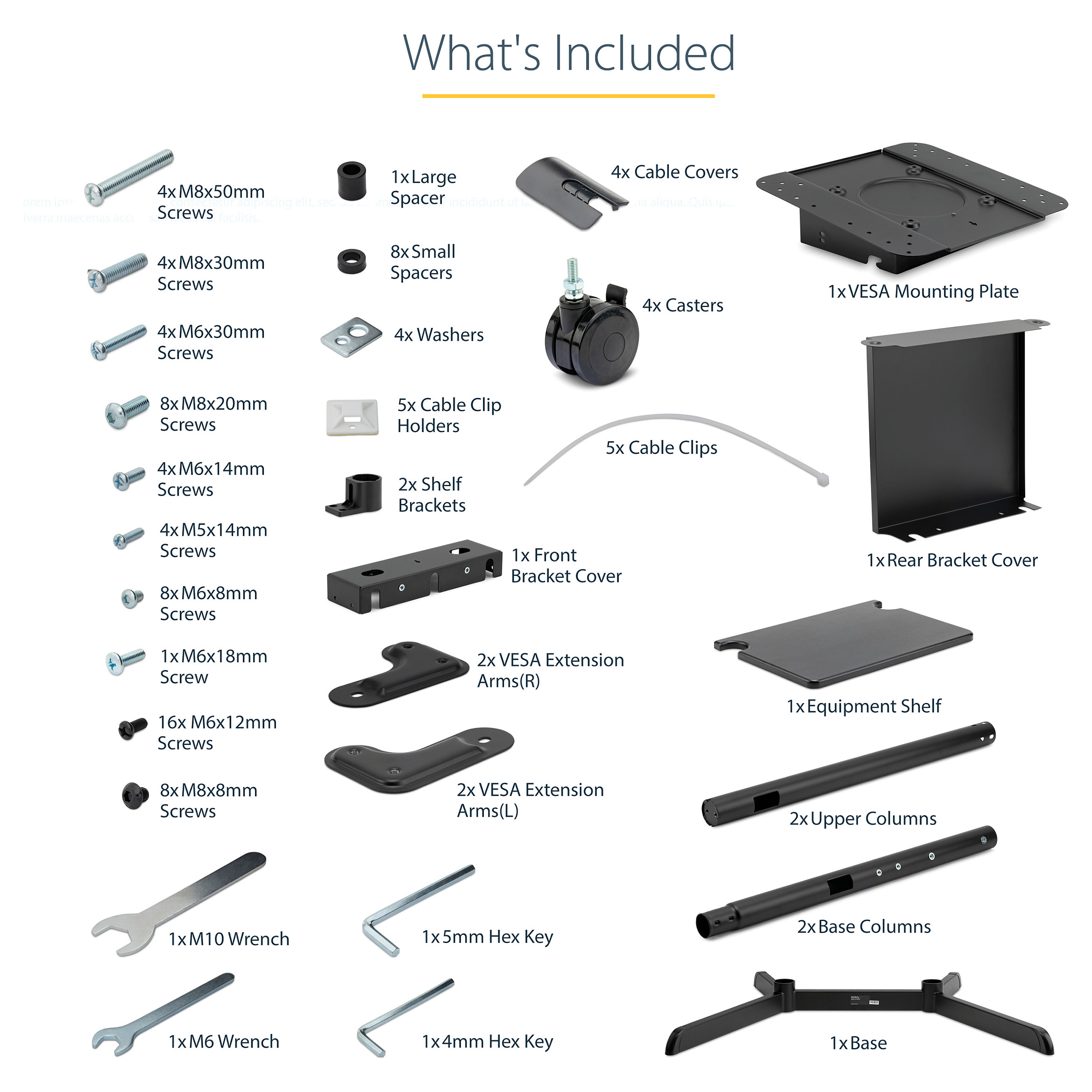 Mobilni TV stalak STARTECH.COM Mobile TV Cart 37-70" (do 70kg)-14