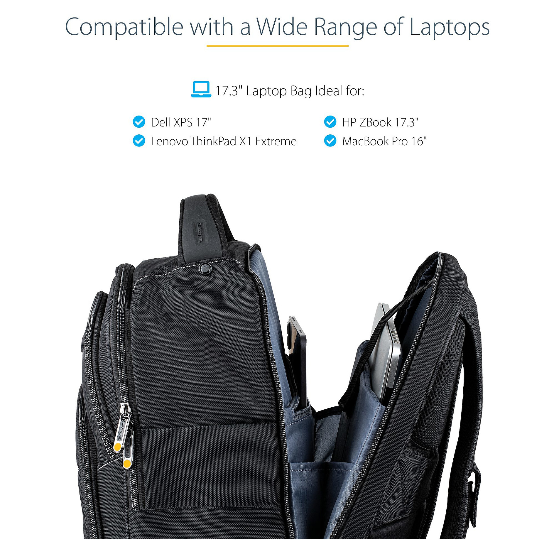 Ruksak za prijenosno računalo STARTECH.COM 17.3" s odvojivim organizatorom dodataka-20