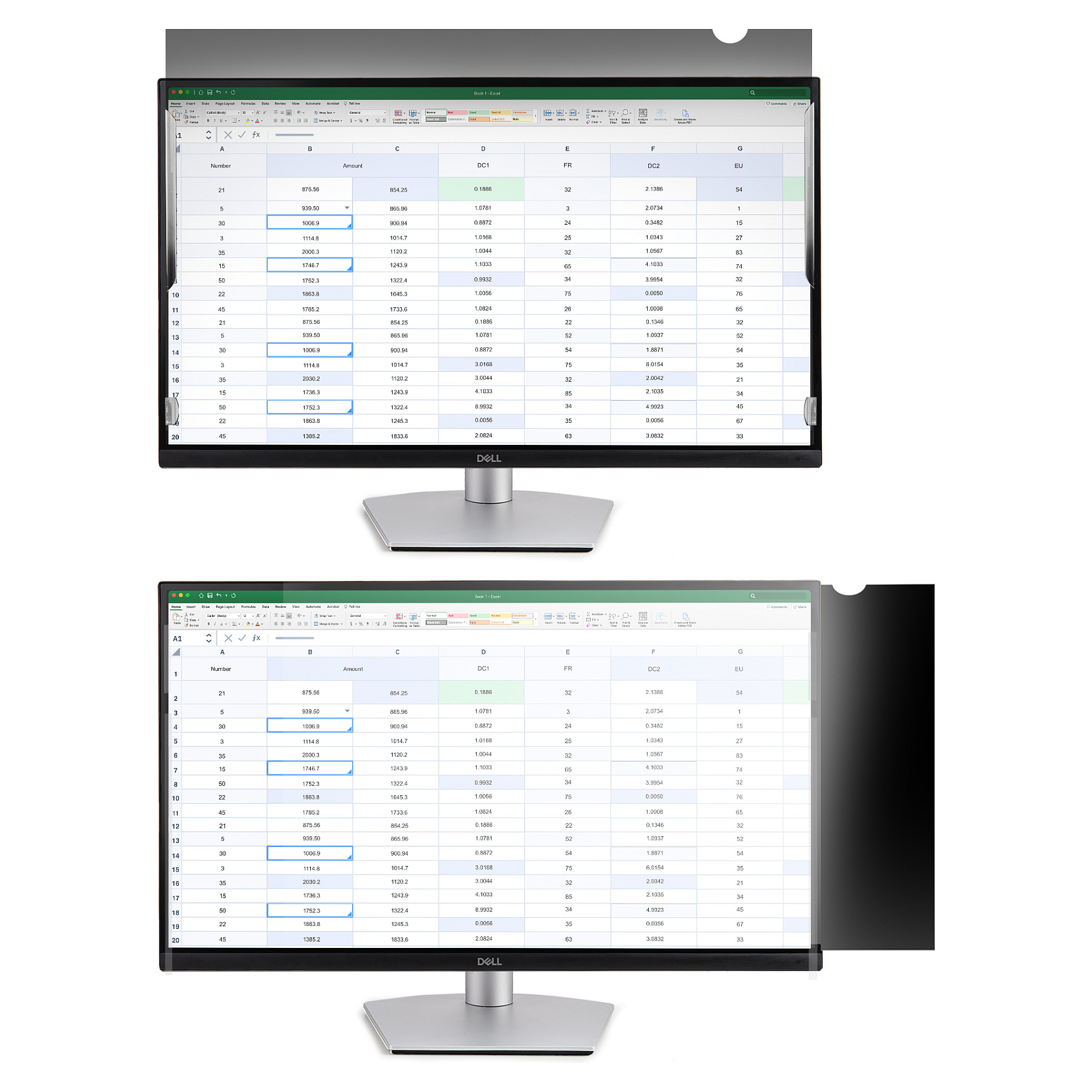 Zaštita privatnosti zaslona monitora STARTECH.COM (za PC zaslon od 24 inča, računalna sigurnosna filter zaslona, smanjuje plavo svjetlo zaslon zaštitnik filma,-17