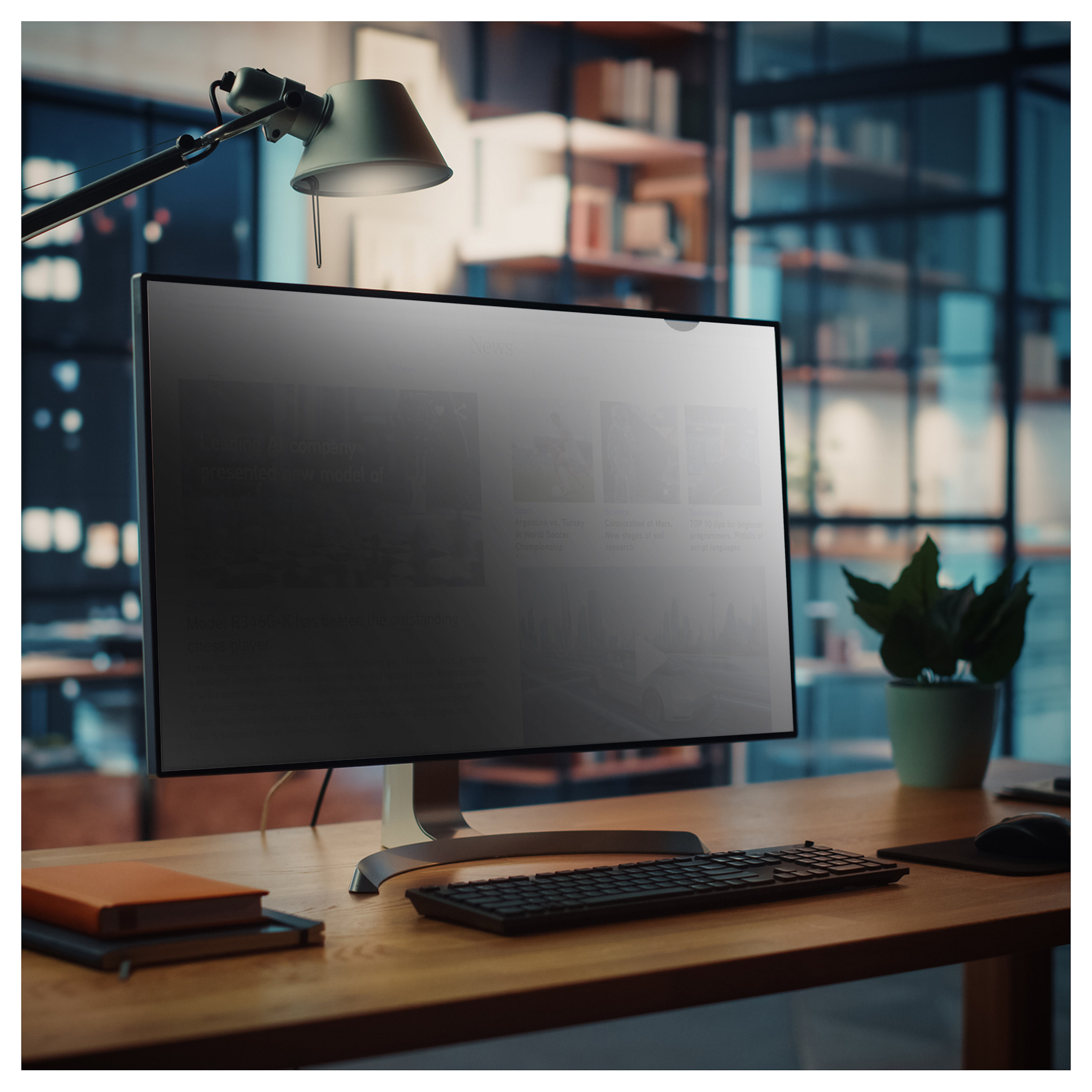 Zaštita privatnosti zaslona monitora STARTECH.COM (za PC zaslon od 24 inča, računalna sigurnosna filter zaslona, smanjuje plavo svjetlo zaslon zaštitnik filma,-18