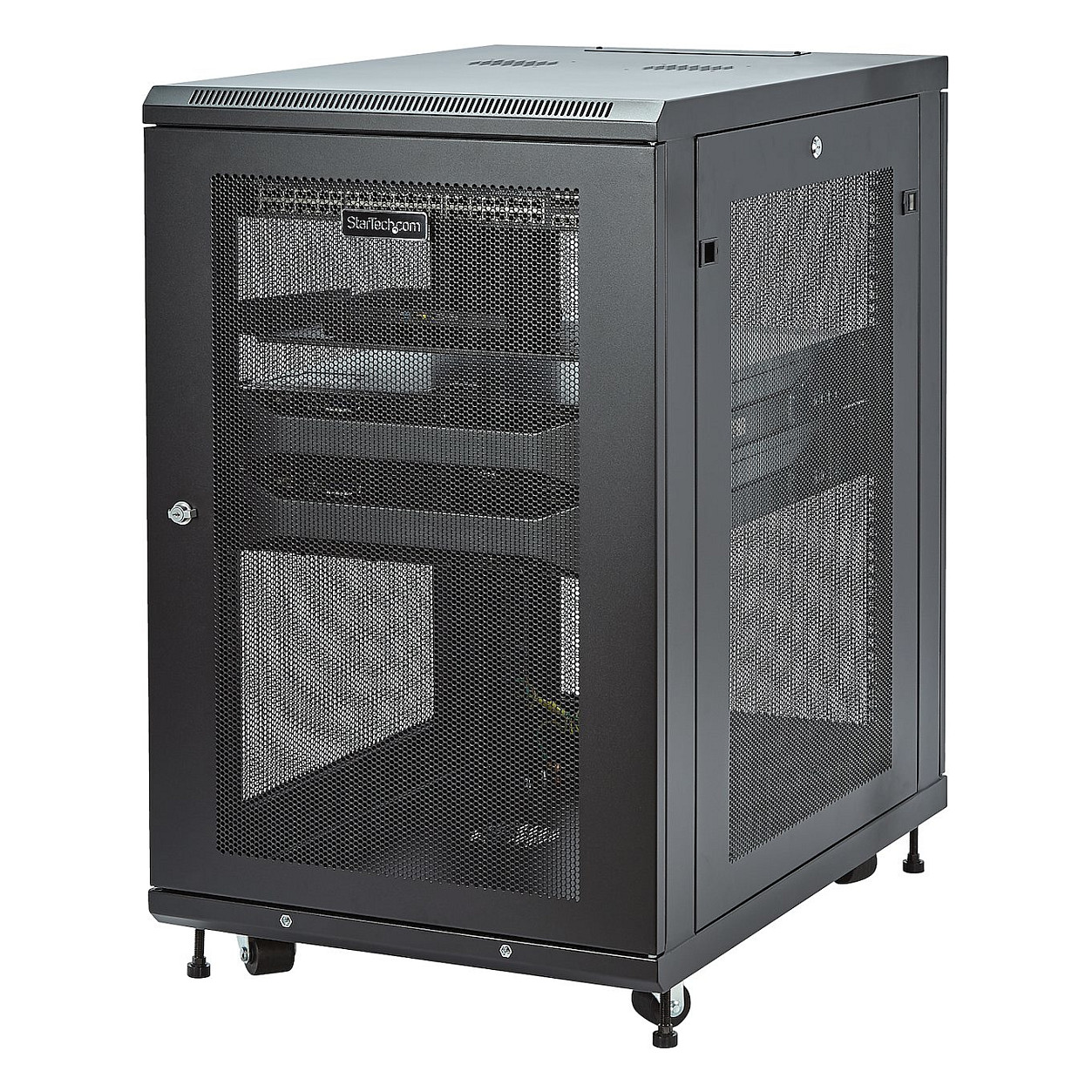 Startech 18U serverski rack ormar RK1833BKM, 4 stupa, podesiva dubina-7