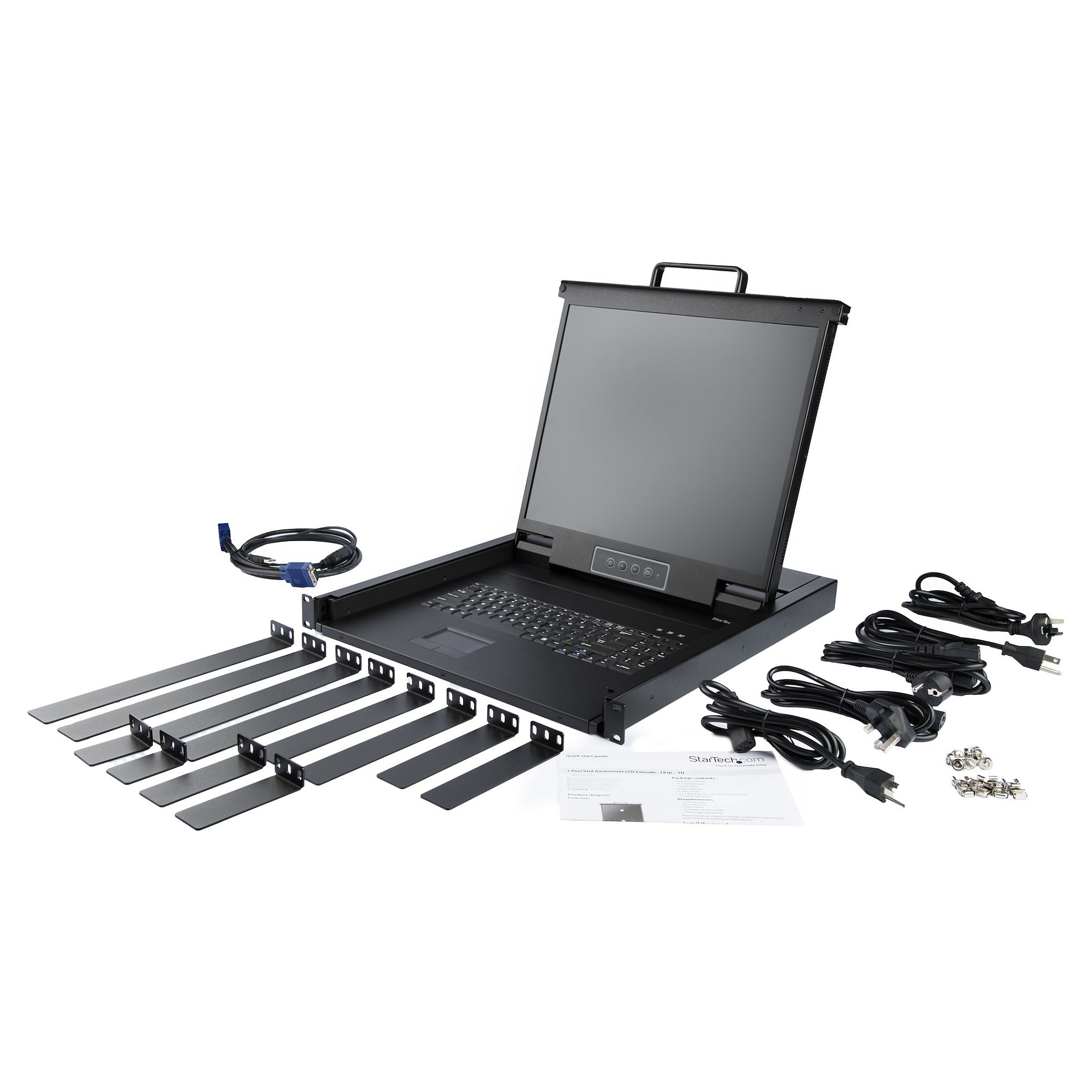 KVM Konzola STARTECH RKCONS1701 (17" LCD, 1U Rackmount, 1280x1024, VGA)-11