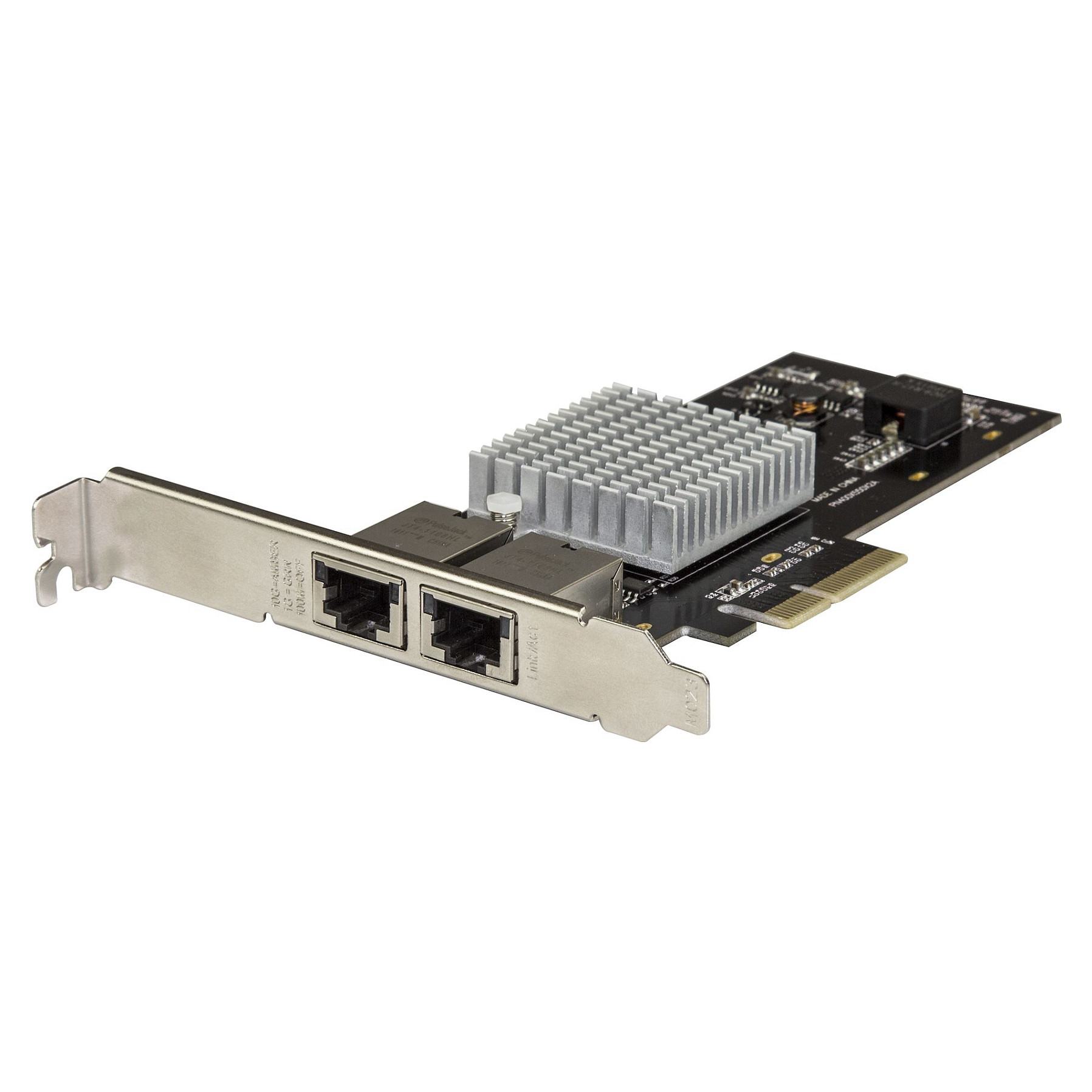 StarTech.com Dual Port 10G PCIe Network Adapter Card - Intel-X550AT 10GBASE-T PCI Express 10GbE Multi Gigabit Ethernet 5 Speed NIC 2port - network adapter - PCIe 3.0 x4 - 10Gb Ethernet x 2-3