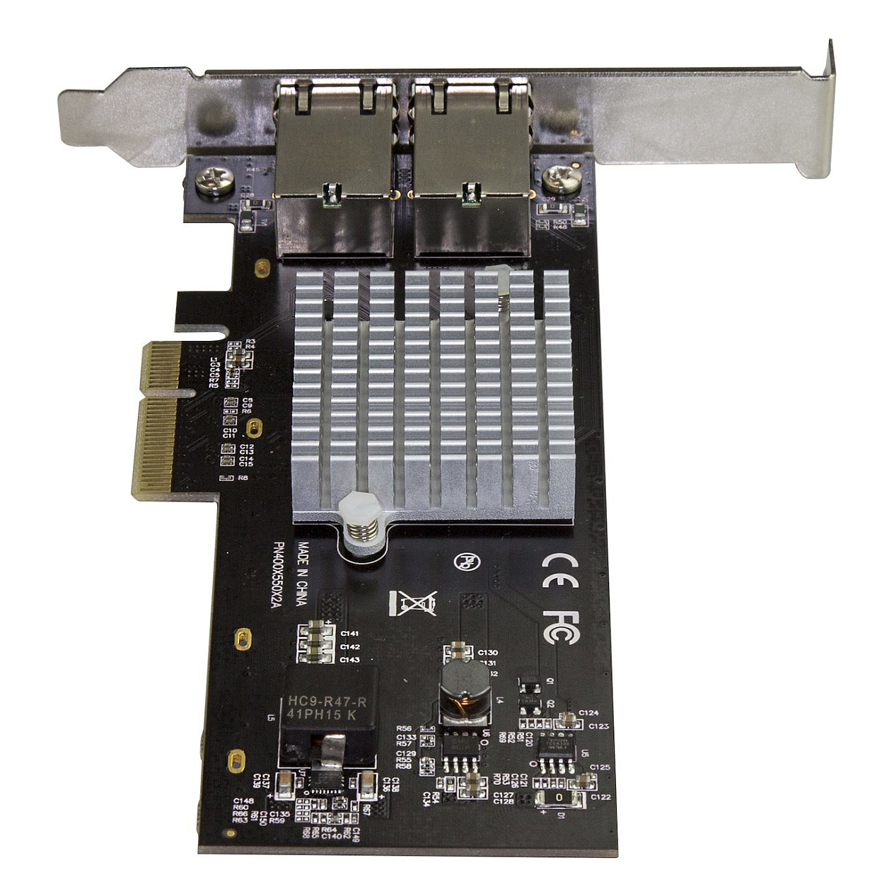 StarTech.com Dual Port 10G PCIe Network Adapter Card - Intel-X550AT 10GBASE-T PCI Express 10GbE Multi Gigabit Ethernet 5 Speed NIC 2port - network adapter - PCIe 3.0 x4 - 10Gb Ethernet x 2-5