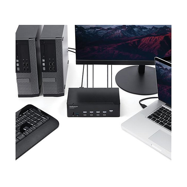 KVM Switch STARTECH.COM SV431DHD4KU (4-portni, HDMI, 4K 30Hz, USB 3.0 Hub, Audio)-10