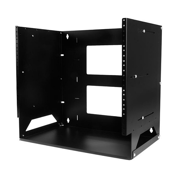 StarTech.com 8U Open Frame Wall Mount Network Rack w/ Built in Shelf - 2-Post Adjustable Depth (12" to 18") Equipment Rack - 75.2lbs (WALLSHELF8U) - rack (wall mount) - 8U-4