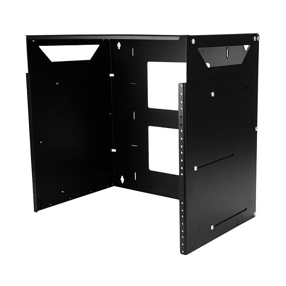 StarTech.com 8U Open Frame Wall Mount Network Rack w/ Built in Shelf - 2-Post Adjustable Depth (12" to 18") Equipment Rack - 75.2lbs (WALLSHELF8U) - rack (wall mount) - 8U-9