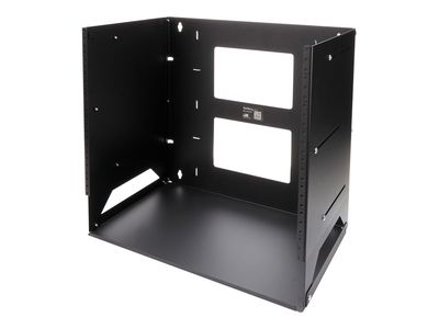StarTech.com 8U Open Frame Wall Mount Network Rack w/ Built in Shelf - 2-Post Adjustable Depth (12" to 18") Equipment Rack - 75.2lbs (WALLSHELF8U) - rack (wall mount) - 8U