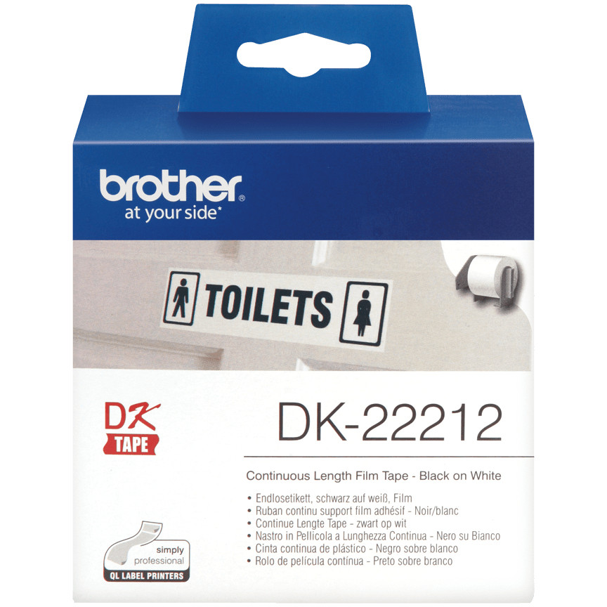 Kontinuirane naljepnice BROTHER P-Touch DK-22212 (62 mm x 15.24 m crno na bijelo)-3